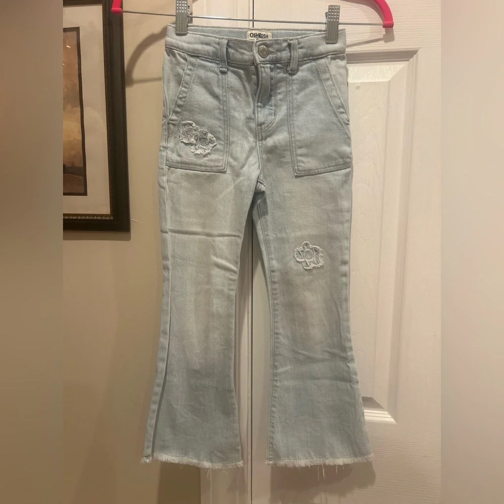 OshKosh B'gosh Light Blue Flare Jeans with Embroidery